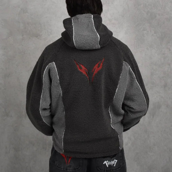 Men’s Hoodie Fleece Casual Zip-Up Warm