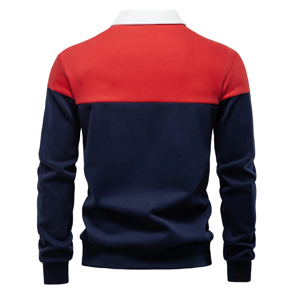 Men’s Polo Shirt Cotton Long Sleeve Business Casual Casual