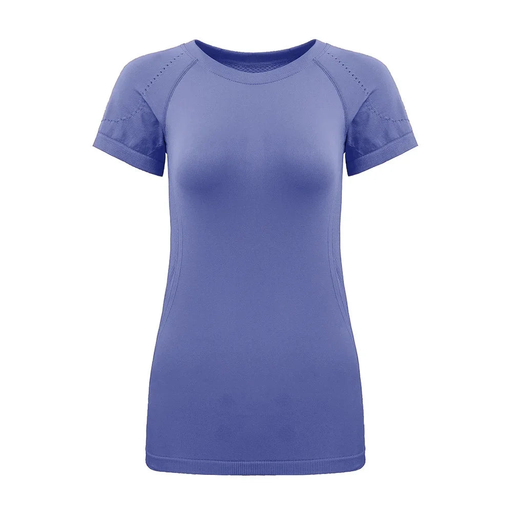 Women’s Gym Top Short Sleeve Breathable Stretchy Athletic