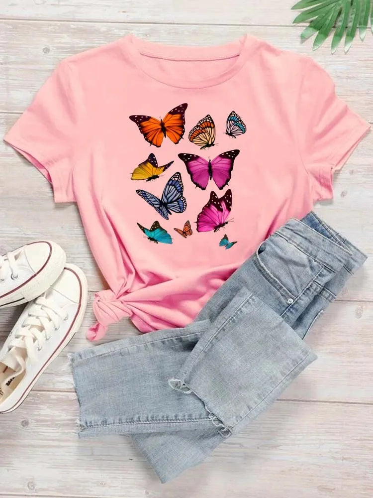 Women’s Top T-Shirt Printed Summer Casual