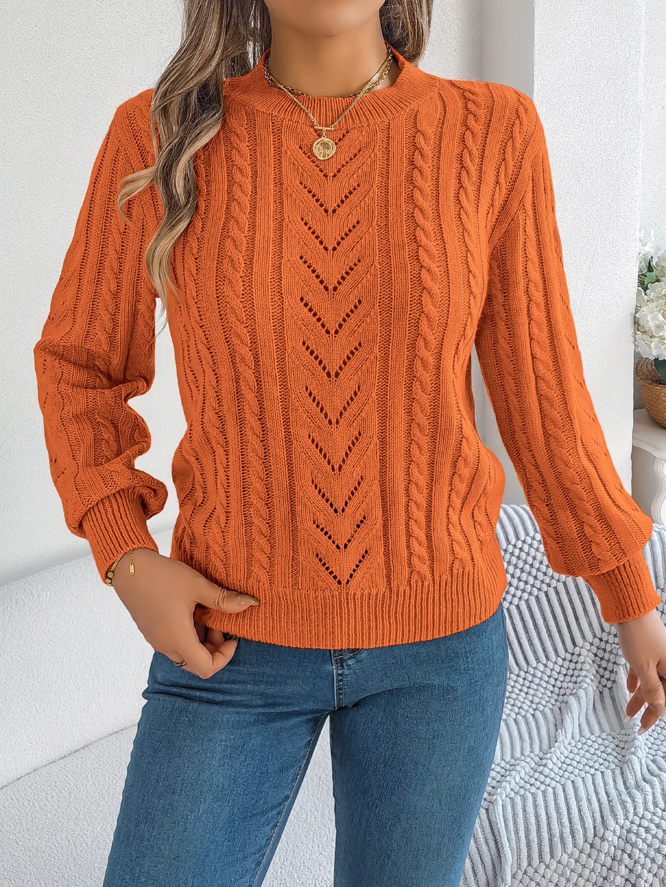 Women’s Top Long Sleeve Solid Color Casual Stretchy
