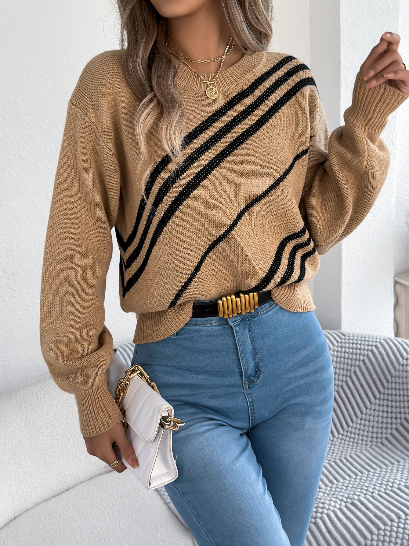 Women’s Top Long Sleeve Stretchy Casual