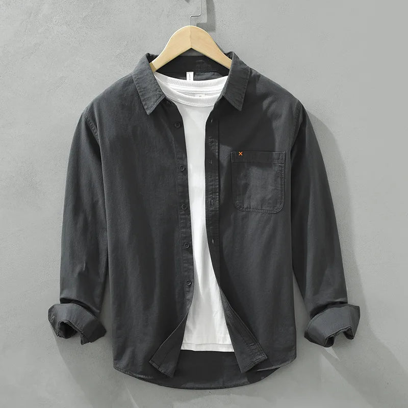 Men’s Shirt Long Sleeve Cotton Casual