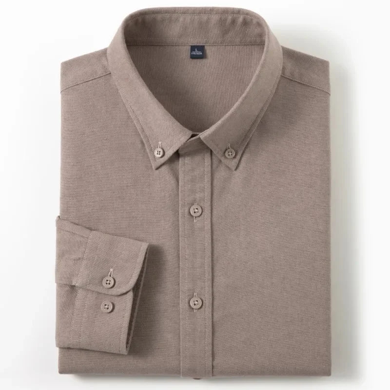 Men’s Shirt Long Sleeve Cotton Casual Breathable
