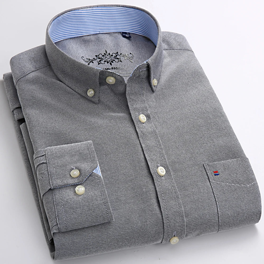 Men’s Shirt Long Sleeve Casual Cotton Comfort Fit