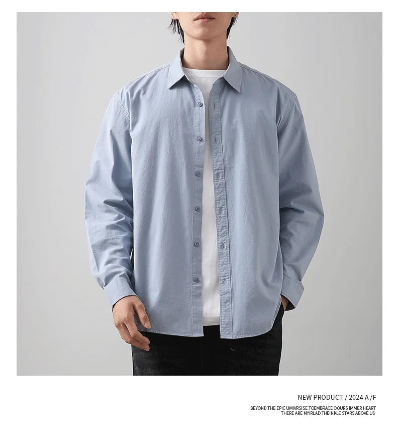 Men’s Shirt Long Sleeve Cotton Casual Formal