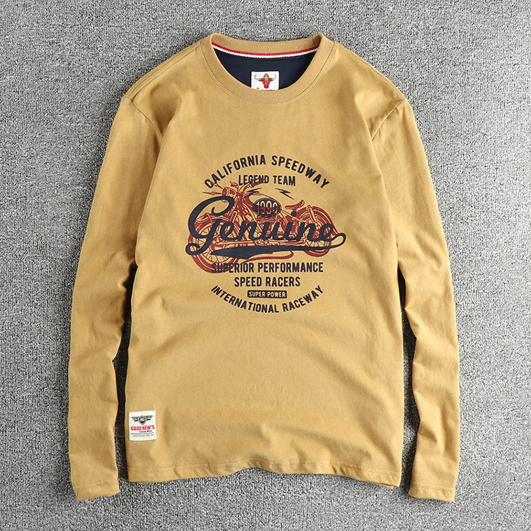 Men’s T-Shirt Long Sleeve Cotton Cotton Comfort Fit