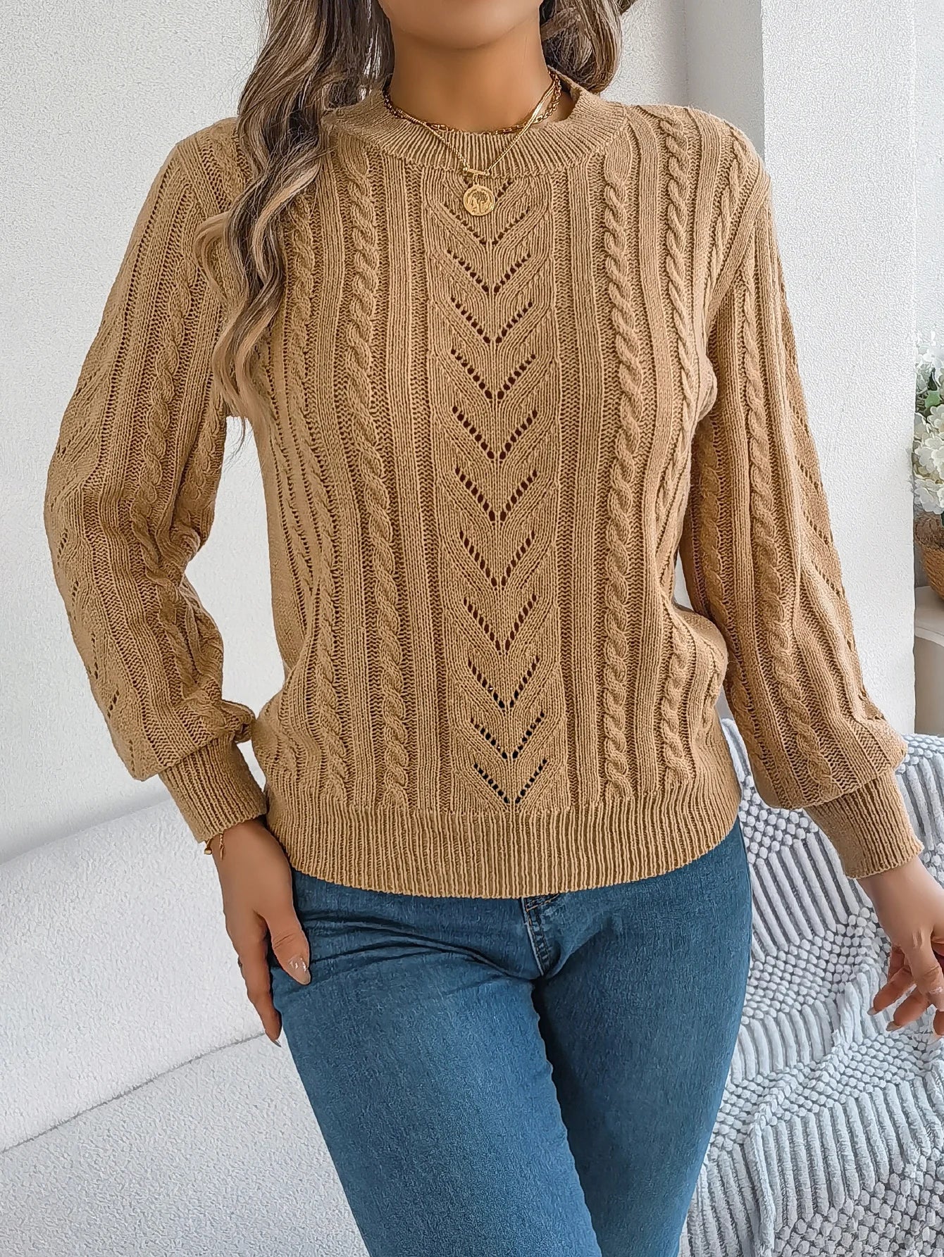 Women’s Top Long Sleeve Solid Color Casual Stretchy