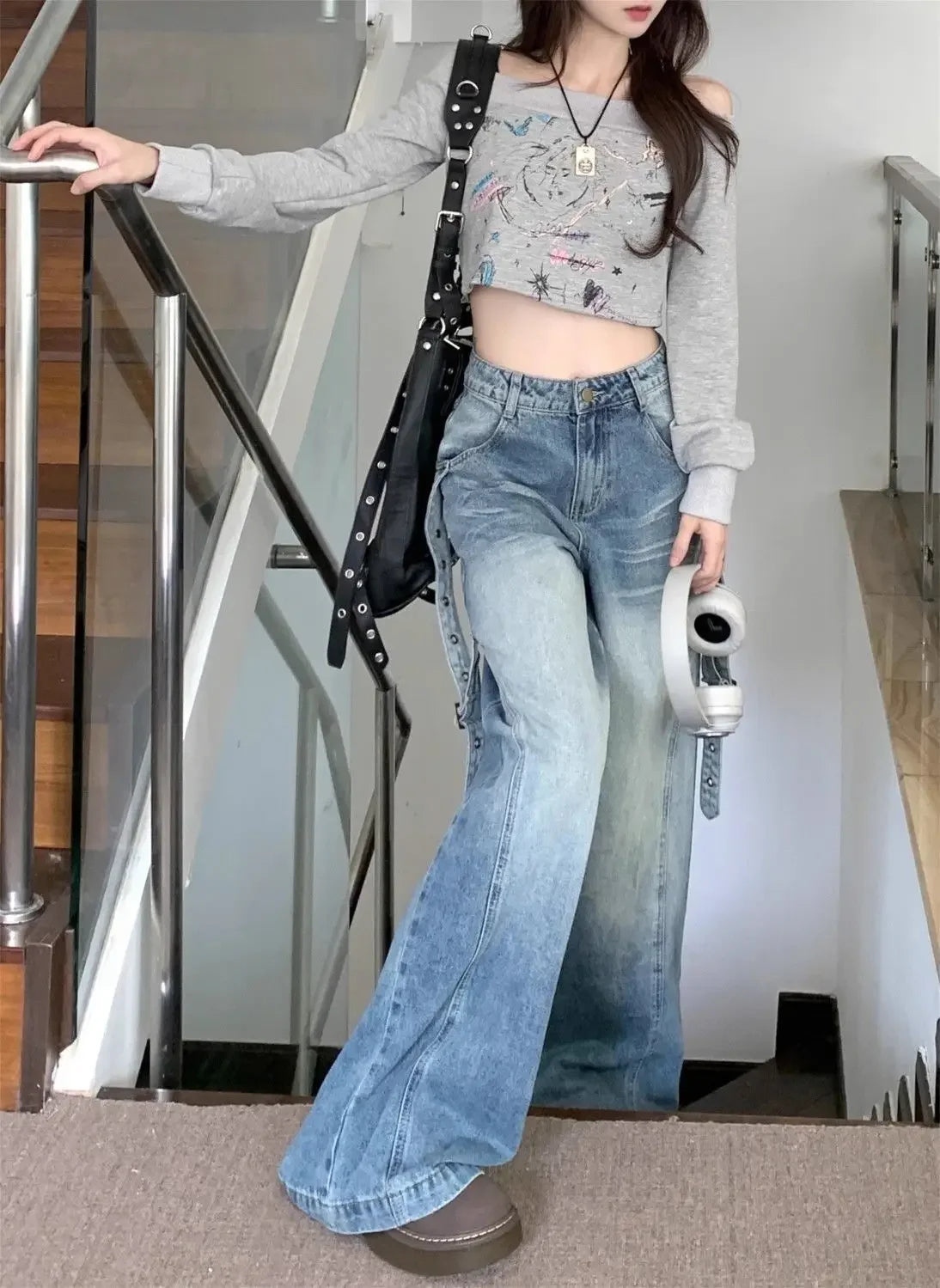 Women’s Jeans High Waist Straight Leg Casual
