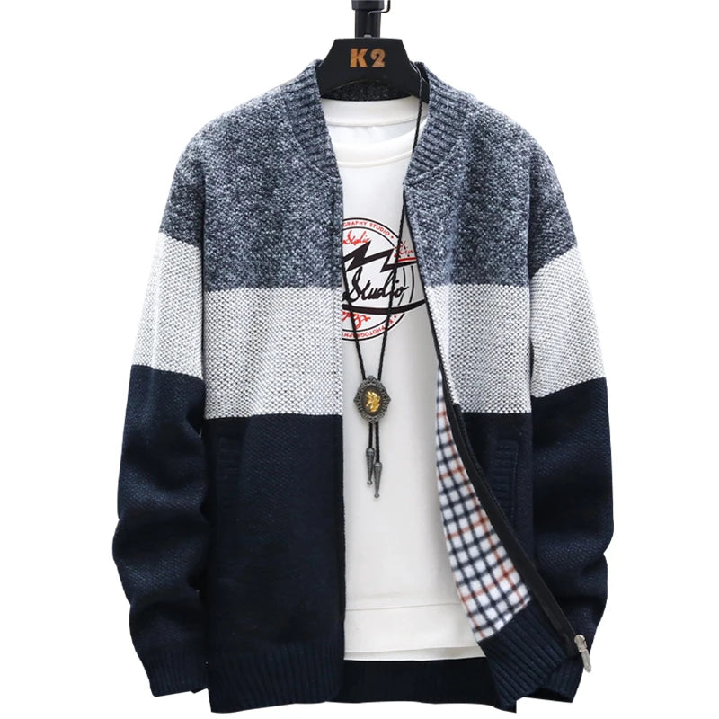 Men’s Sweatshirt Zip-Up Fleece Casual Autumn Winter