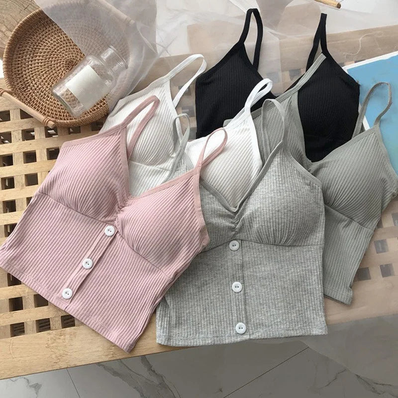 Women’s Top Tank Top Crop Top Cotton Casual