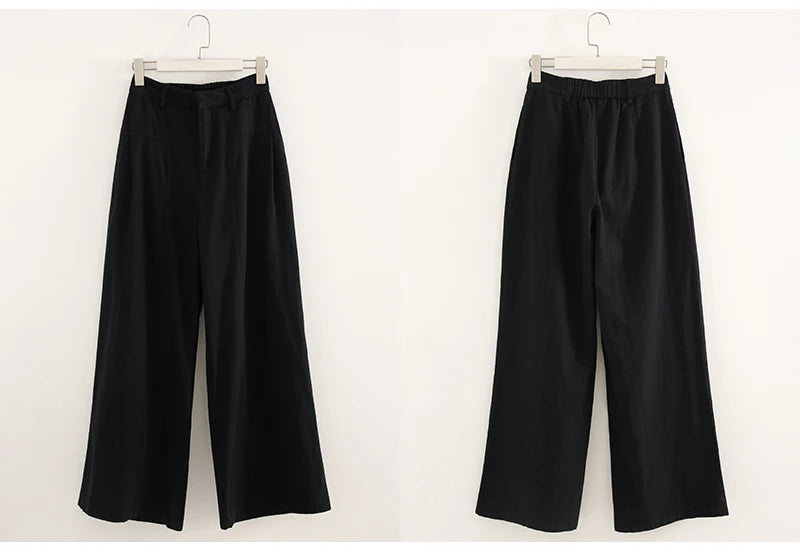 Women’s Trousers High Waist Wide Leg Straight Leg Relaxed Fit