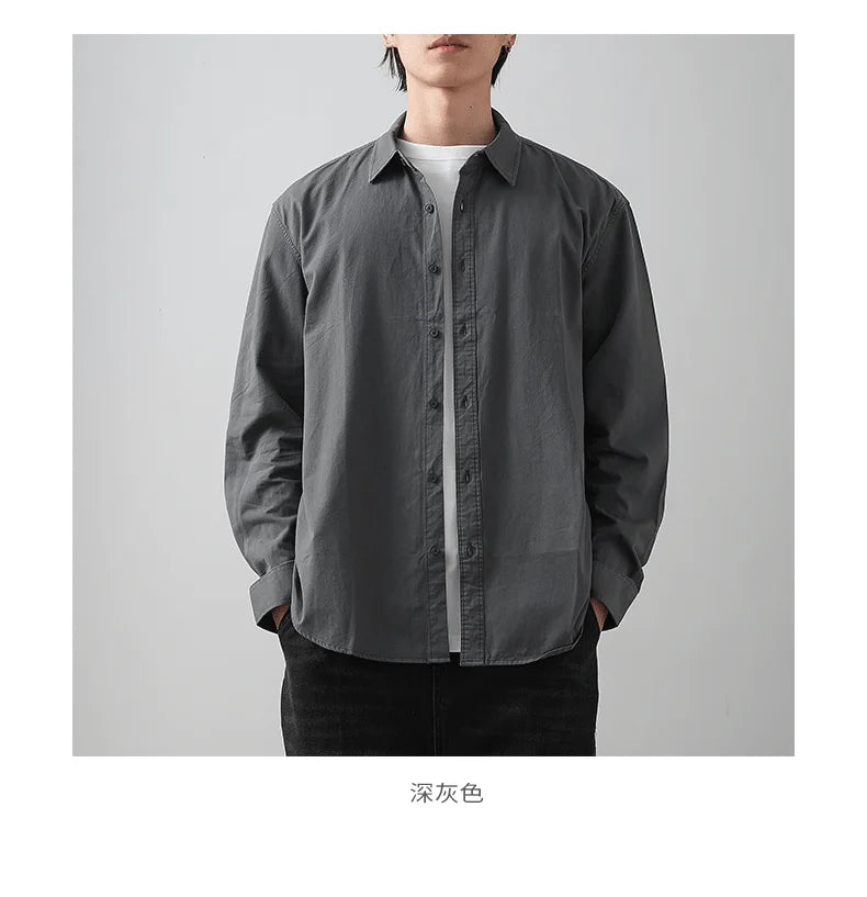 Men’s Shirt Long Sleeve Cotton Casual Formal