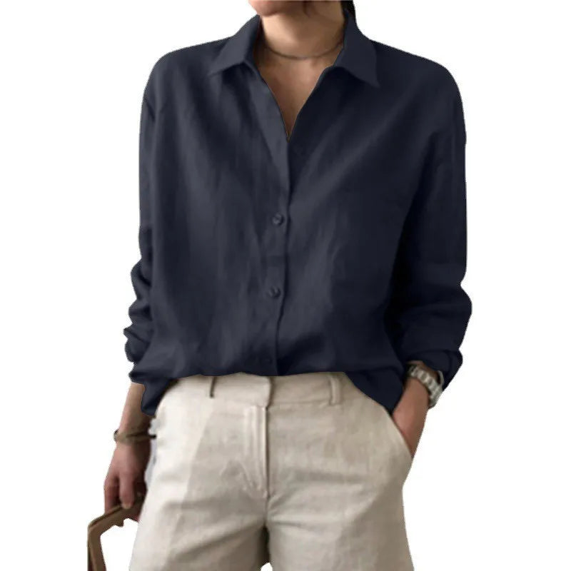 Women’s Top Blouse Long Sleeve Formal Solid Color