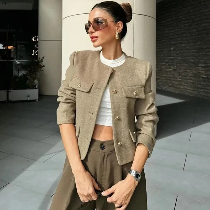 Women’s Jacket Button-Up Casual Lightweight Warm
