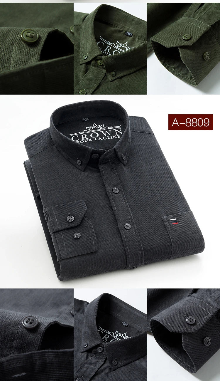 Men’s Shirt Long Sleeve Cotton Casual Regular Fit