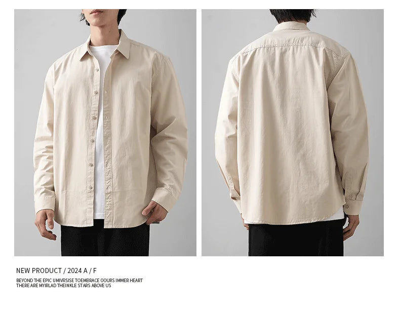 Men’s Shirt Long Sleeve Cotton Casual Formal
