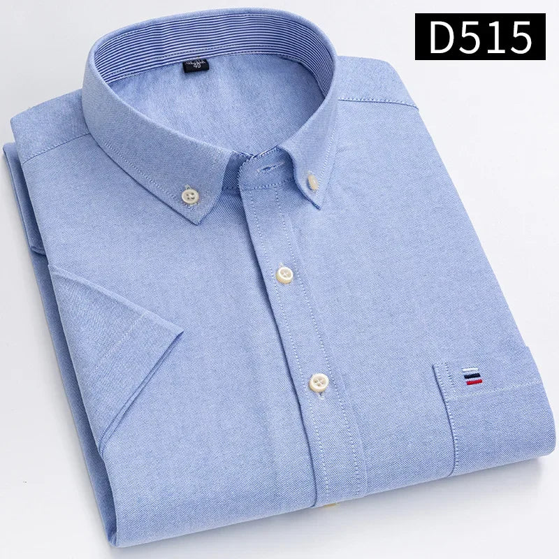 Men’s Shirt Short Sleeve Cotton Casual Formal