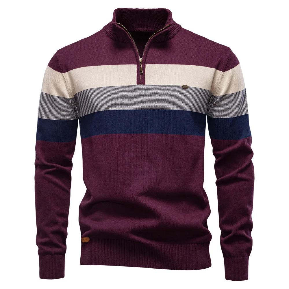 Men’s Sweatshirt Pullover Zip-Up Cotton Warm Casual Autumn