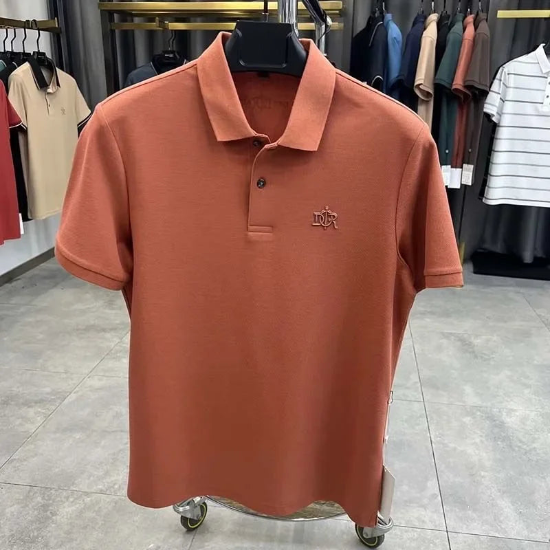 Men’s Polo Shirt Short Sleeve Cotton Business Casual Casual Summer