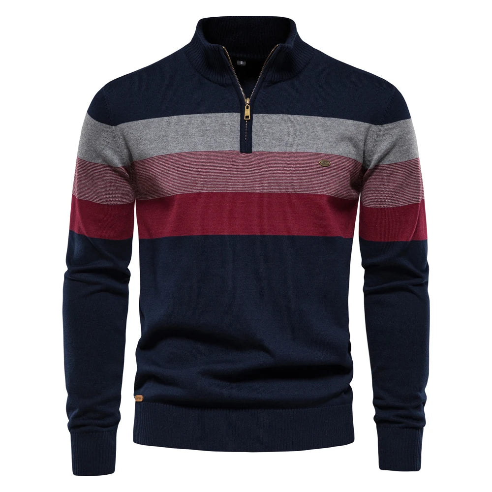 Men’s Sweatshirt Pullover Zip-Up Cotton Warm Casual Autumn
