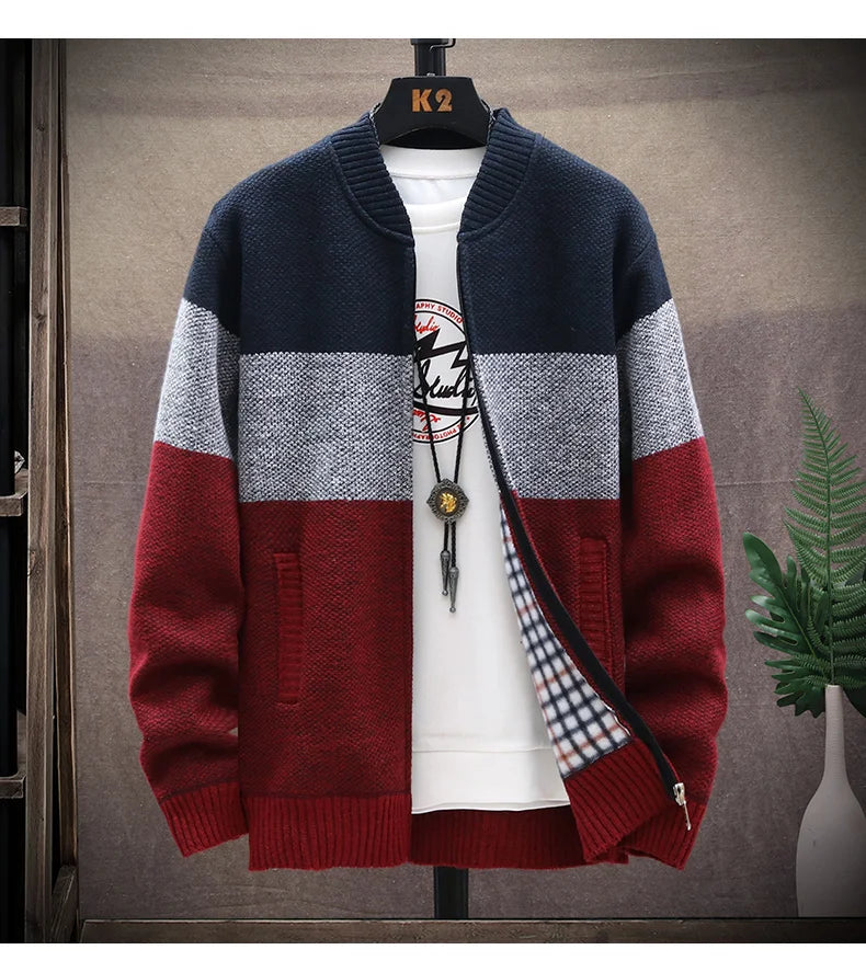 Men’s Sweatshirt Zip-Up Fleece Casual Autumn Winter