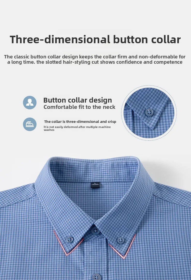 Men’s Shirt Long Sleeve Cotton Casual Slim Fit