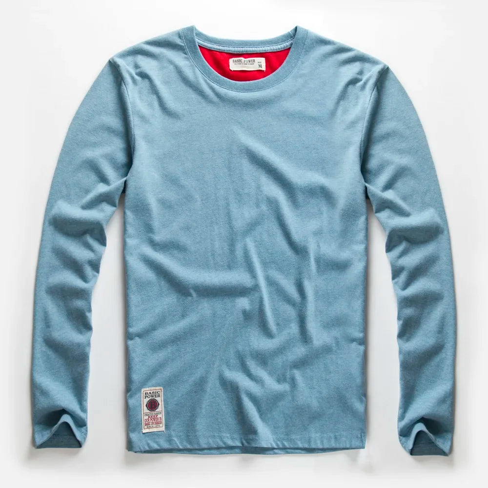 Men’s T-Shirt Long Sleeve Casual Cotton Comfort Fit