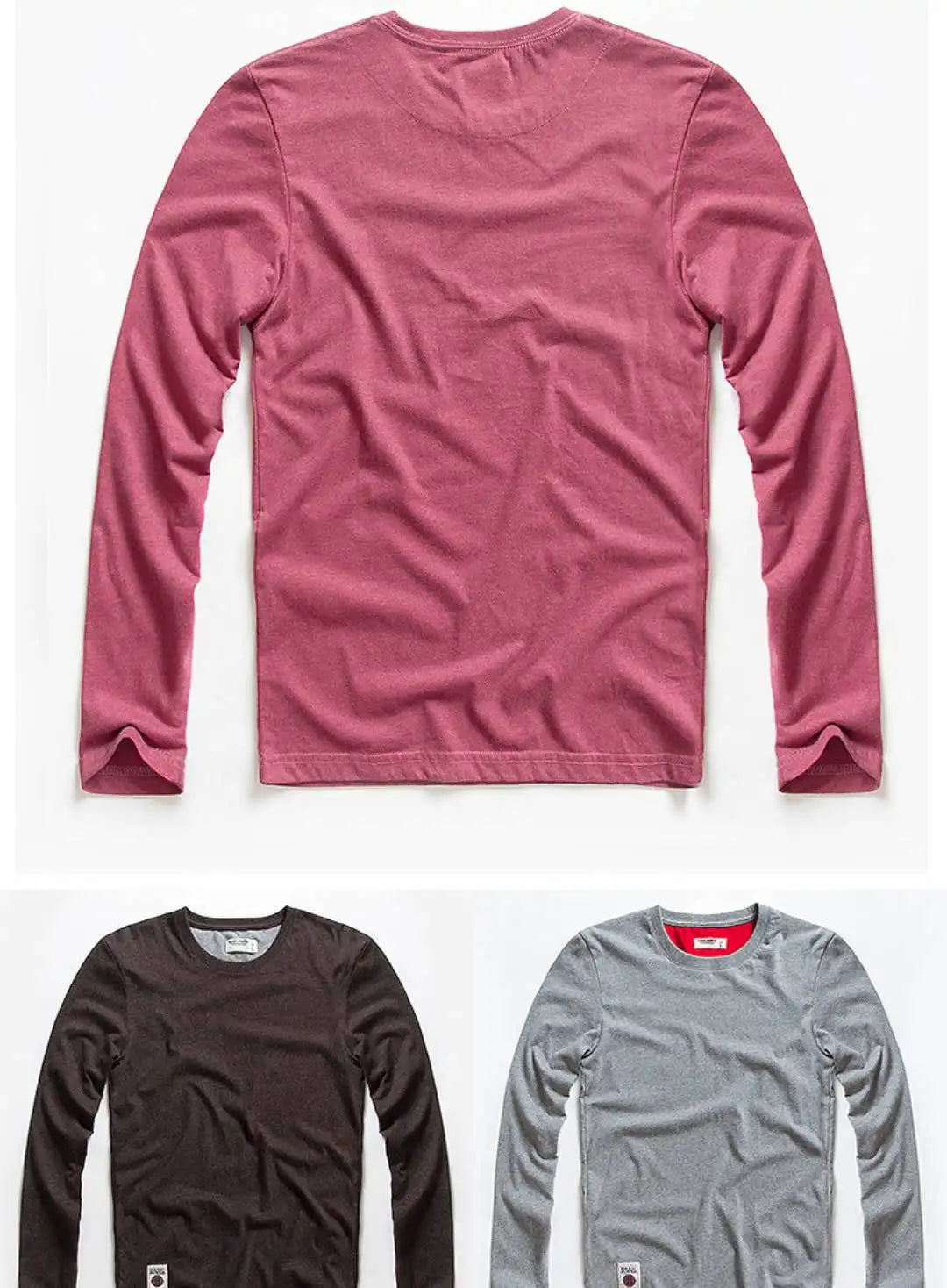 Men’s T-Shirt Long Sleeve Casual Cotton Comfort Fit
