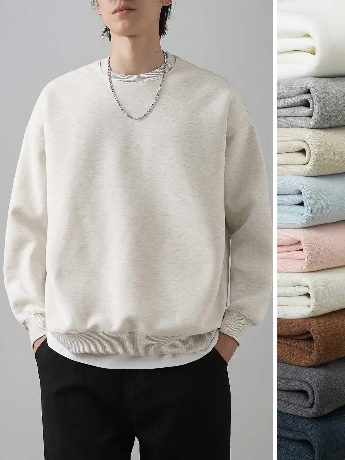 Men’s T-Shirt Long Sleeve Solid Color Cotton Comfort Fit