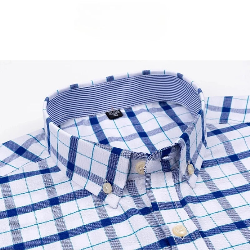 Men’s Shirt Short Sleeve Cotton Casual Formal