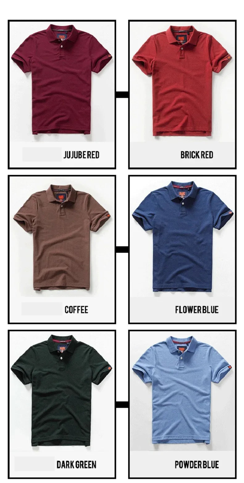 Men’s Polo Shirt Cotton Summer Fashion