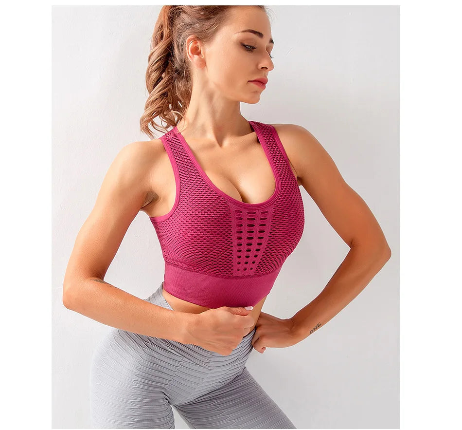 Women’s Gym Top Crop Top Breathable Seamless Athletic