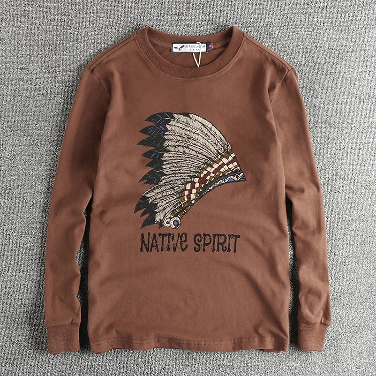 Men’s T-Shirt Long Sleeve Cotton Cotton Comfort Fit