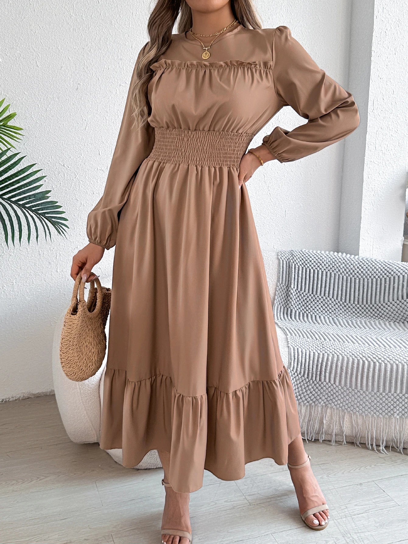 Women’s Dress Long Sleeve Casual Solid Color