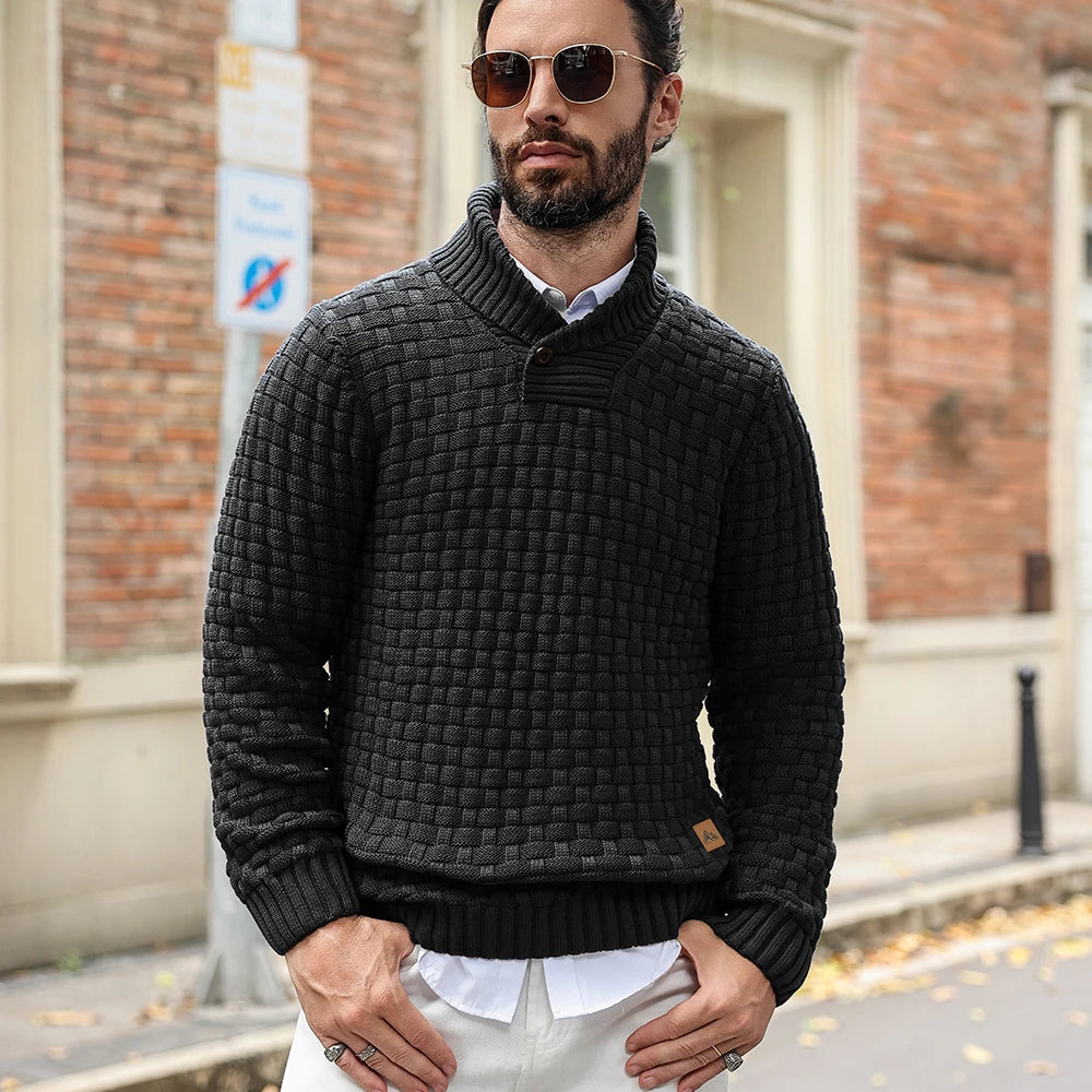 Men’s Sweatshirt Crewneck Pullover Warm Casual Ribbed Long Sleeve