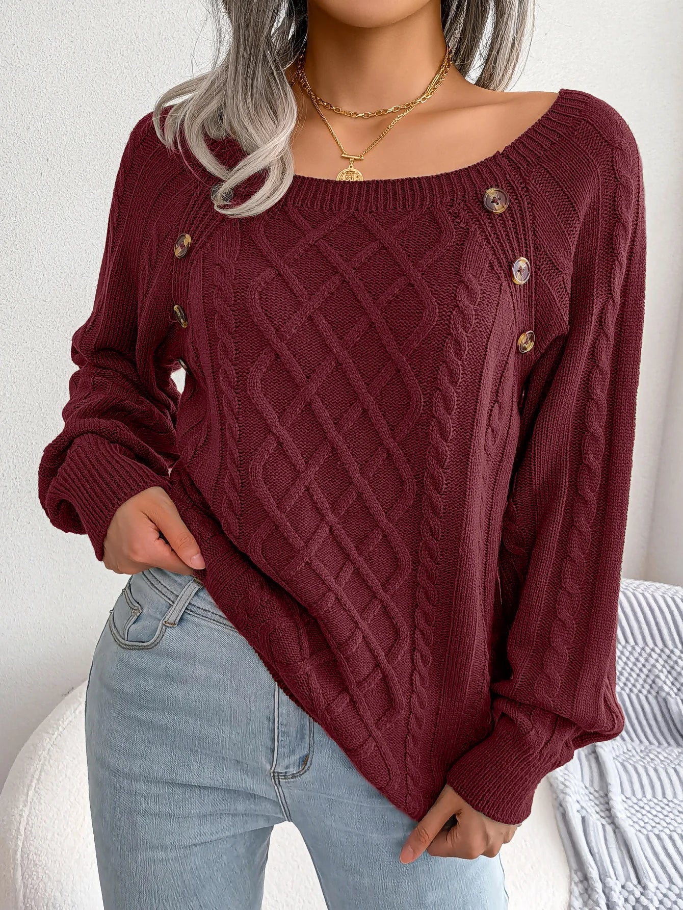 Women’s Top Long Sleeve Casual Stretchy Solid Color