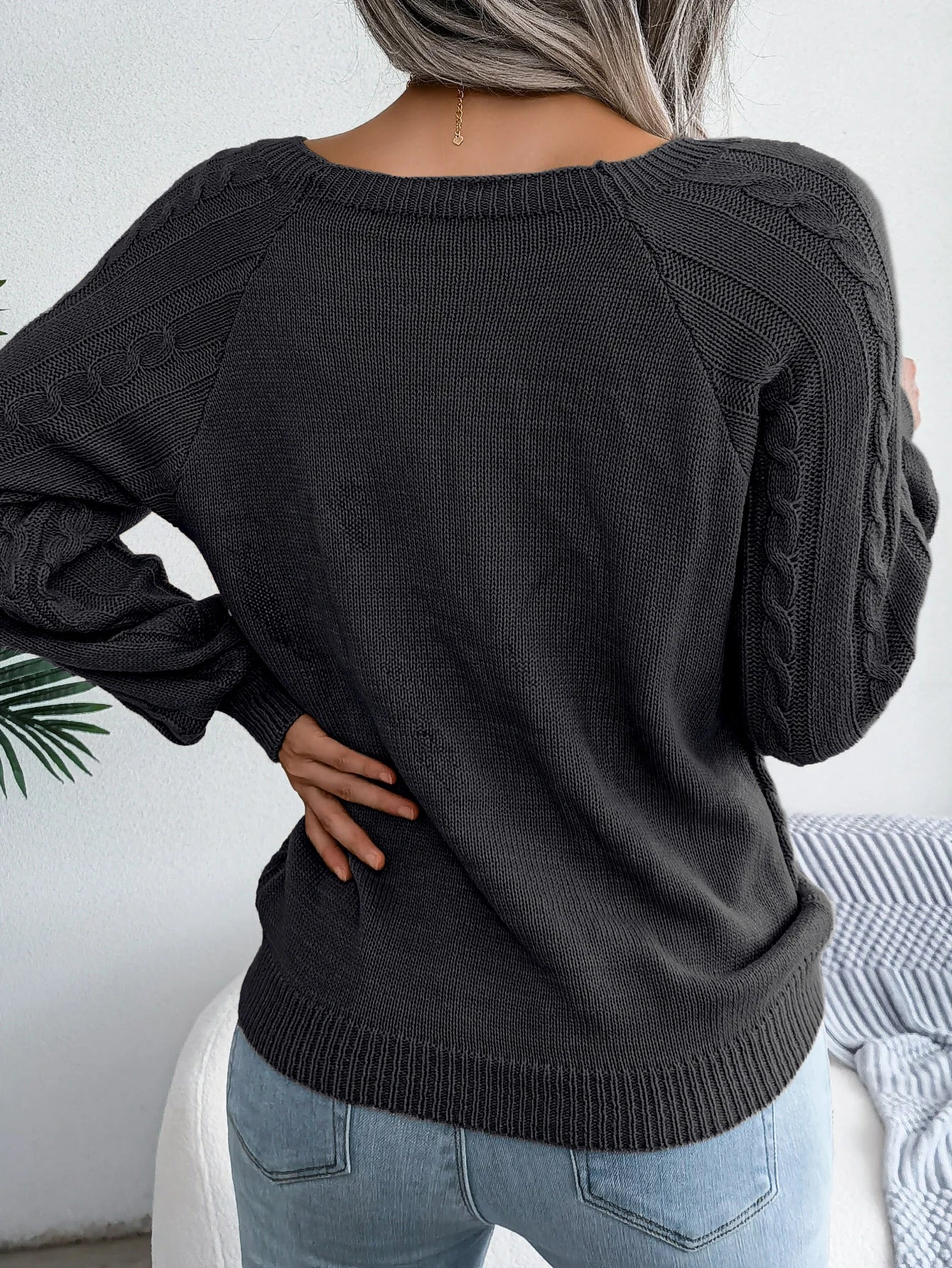 Women’s Top Long Sleeve Casual Stretchy Solid Color