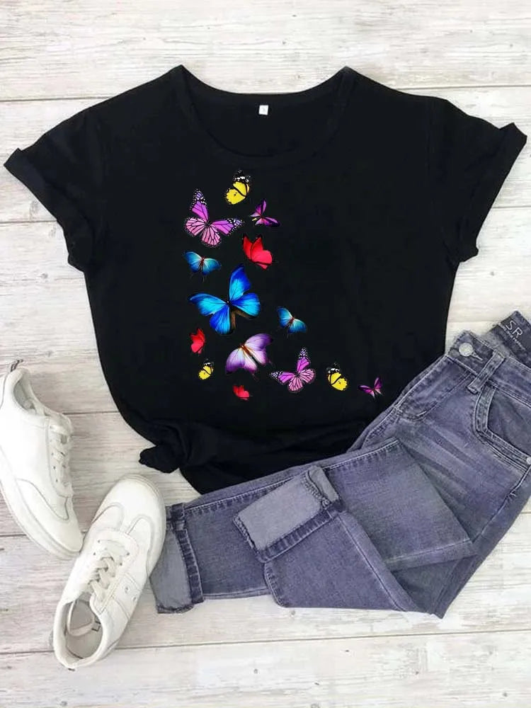 Women’s Top T-Shirt Printed Summer Casual