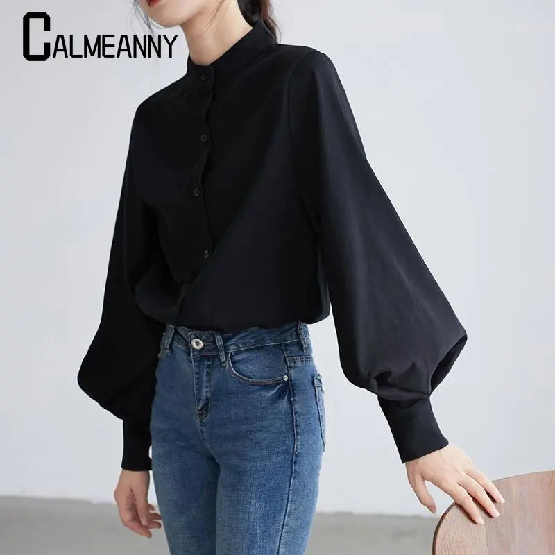 Women’s Top Blouse Long Sleeve Casual Solid Color