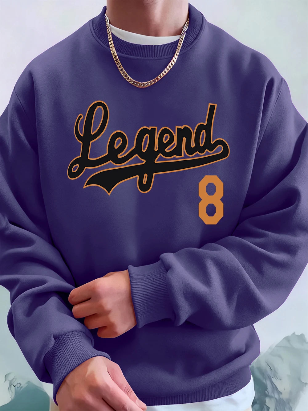 Men’s Sweatshirt Crewneck Oversized Fleece Warm Streetwear Casual