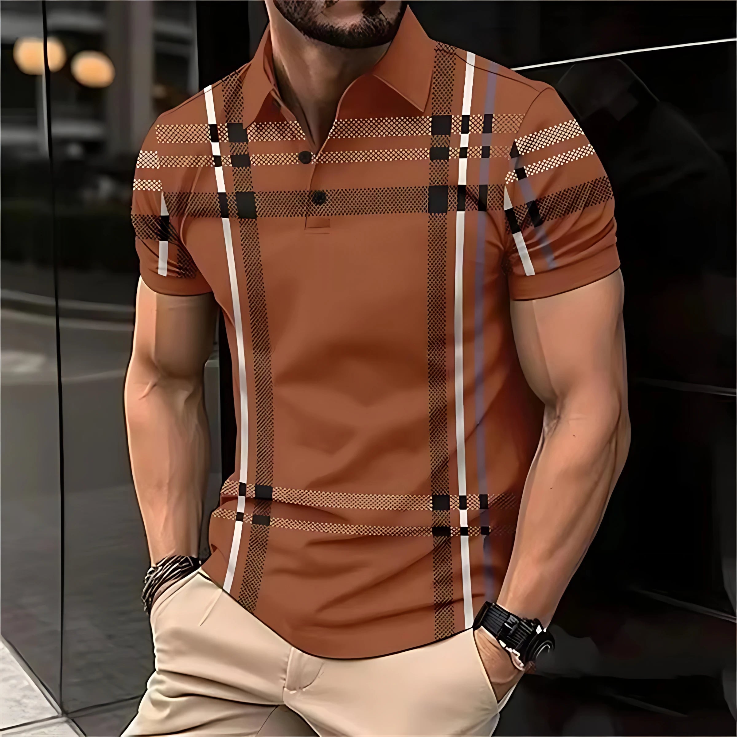 Men’s Polo Shirt Casual Summer Breathable Lightweight Fashion