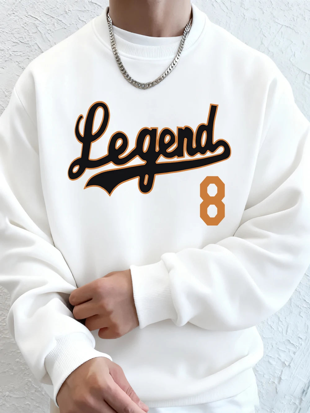 Men’s Sweatshirt Crewneck Oversized Fleece Warm Streetwear Casual