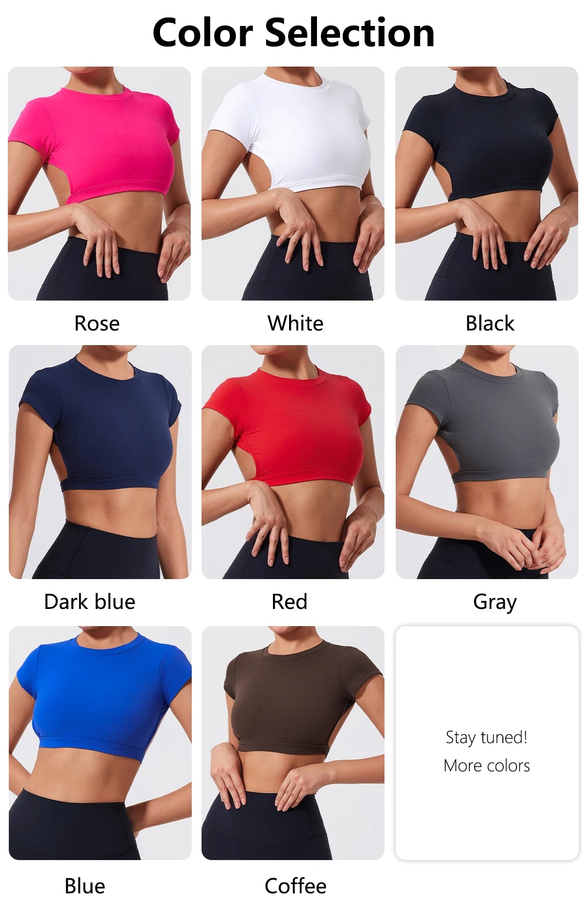 Women’s Gym Top Crop Top Moisture Wicking Athletic