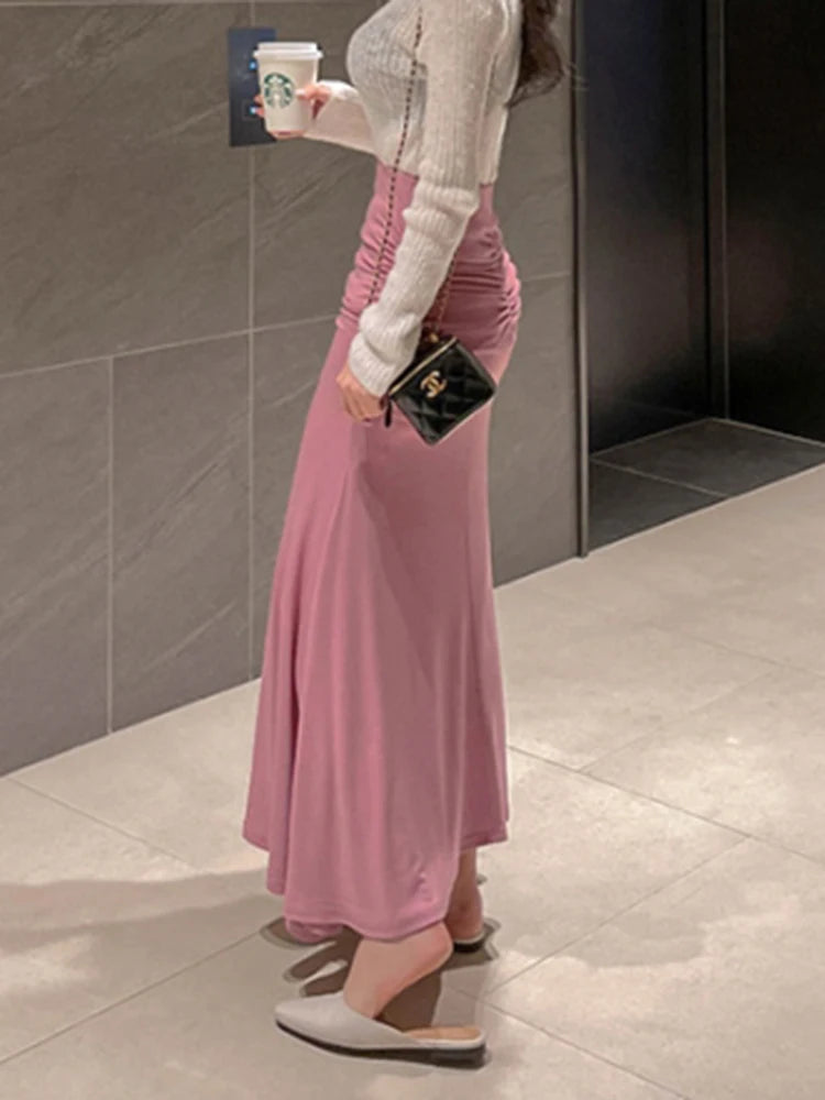 Women’s Skirt Midi High Waist A-Line Summer