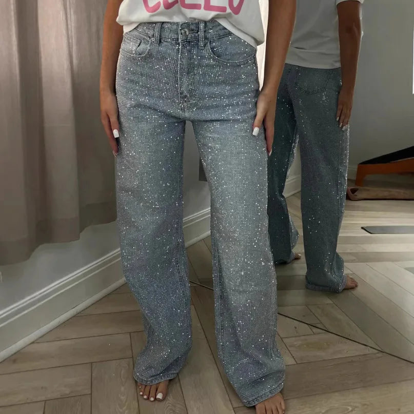 Women’s Jeans High Waist Straight Leg Stretchy Casual