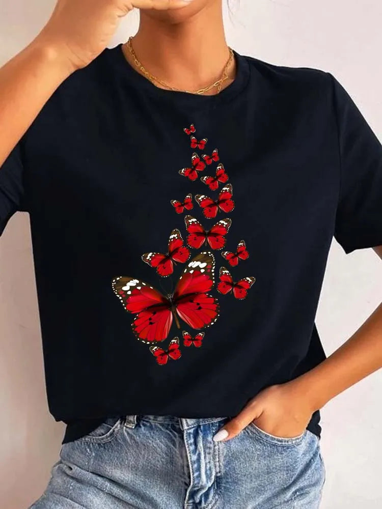 Women’s Top T-Shirt Printed Summer Casual