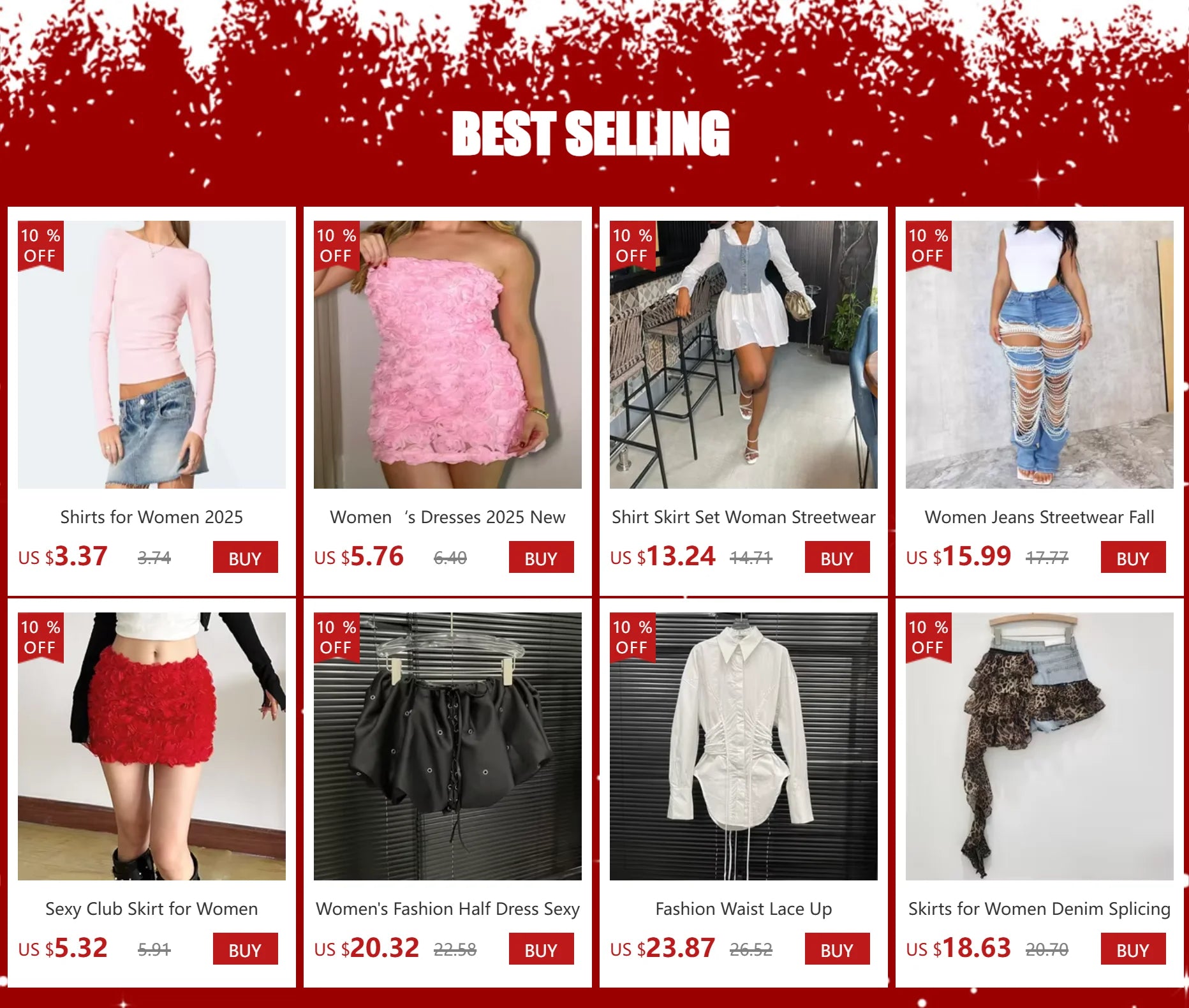 Women’s Skirt High Waist A-Line Summer Casual