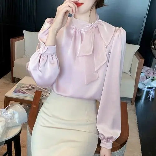 Women’s Top Blouse Long Sleeve Casual Stretchy