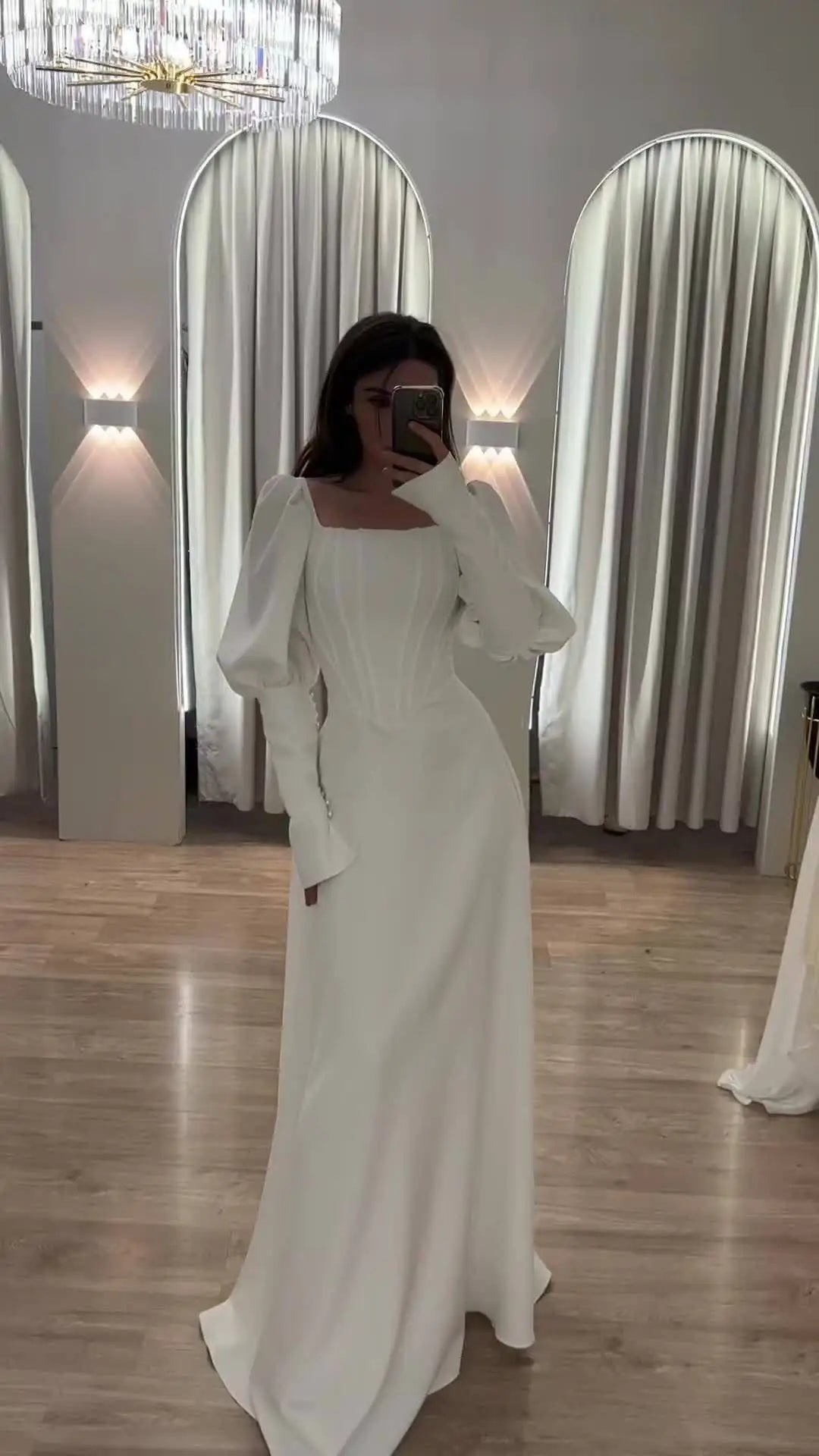 Women’s Dress Long Sleeve Formal A-Line Solid Color